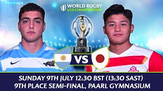 LIVE Argentina v Japan  World Rugby U20 Championship [upl. by Niuqauj]