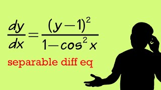 solving a separable differential equation [upl. by Zinnes308]