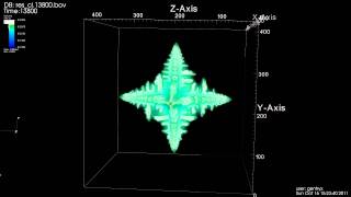 Simulation of dendritic solidification Al4Cu wt [upl. by Lait202]