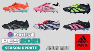 PES 2021  PREVIEW BOOTPACK ADIDAS PREDATOR ELITE TONGUE 2024 [upl. by Onateag]