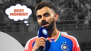 🚨Virat Kohli REVEALS His BEST Moment🥹Virat Kohli Speech at Wankhede Stadium Today [upl. by Diamante]