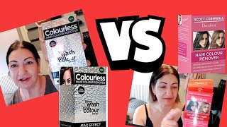 COLOURLESS HAIR COLOUR REMOVER MAX VS SCOTT CORNWALL DECOLOUR SUPER STRENGTH DID THEY WORK [upl. by Shaun]