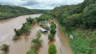 Chattahoochee River Flooding from Hurricane Helene in Roswell Georgia [upl. by Nwaf459]