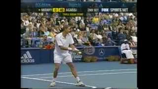 Mirnyi vs Agassi Los Angeles 2002 [upl. by Guildroy]