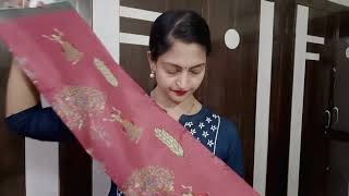 Meesho sarees light weight amp kalankaari tuser silk sarees viral vlog fashionnfun [upl. by Boehmer567]