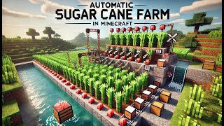 Automatic Sugar CANE Farm in Minecraft 2024 [upl. by Ashman]