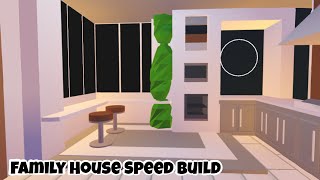 Adopt Me Family House Speed Build  Kitchen Bathroom and Pet Area  Aesthetic Home [upl. by Lucias]