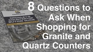 8 Questions to Ask When Shopping for Granite and Quartz Counters [upl. by Gusba]