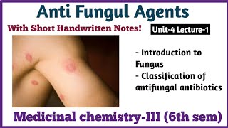 Anti fungal drugs  medicinal chemistry b Pharmacy 6th semester 3rd year  lecture hindi skin infect [upl. by Satterfield]