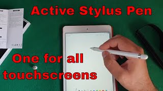 Active Stylus Pen for Touch Screens  box opening and setting up [upl. by Steffie]