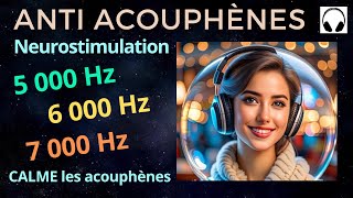 Anti Acouphènes Neurostimulation Bruit Blanc 5000 Hz 6000 Hz 7000 Hz [upl. by Stelu]