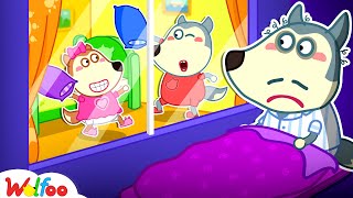 Go Away Daddy Daddy Feels Lonely in Sleepover Party  Kids Stories About Wolfoo Family🤩Kids Cartoon [upl. by Booth]