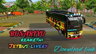 ROSARĪYO  freakethi jetbus livery for bussid \ download link in description \ Ar7 gamer [upl. by Malkin]