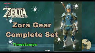 How to get the Zora Armor Complete Set Breath of The Wild Zelda [upl. by Iznekcam173]