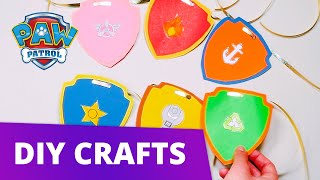 Make Your Own PAW Patrol Badge DIY Arts and Crafts for Kids  PAW Patrol Official amp Friends [upl. by Annot548]