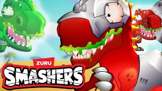 Return of The MiniSmashers  More FUN  🦖 DINO CHALLENGE 💥  Dinosaur Cartoons for Kids [upl. by Oirad952]