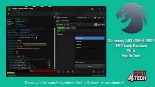 Samsung A03 SMA035F FRP Lock Remove with Hydra Tool [upl. by Scrivings]