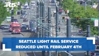 Seattle light rail service reduced until Feb 4 [upl. by Olney]