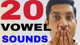 VOWEL SOUNDS in English 20 Phonic sounds of Vowels [upl. by Asselim]