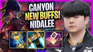 CANYON TRIES NIDALEE WITH NEW BUFFS  GEN Canyon Plays Nidalee JUNGLE vs Lee Sin  Season 2024 [upl. by Anirol]