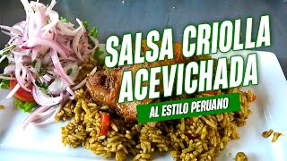 SARSA CRIOLLA PERUANA ACEVICHADA EL MEJOR ACOMPAÑANTE IDEAL PARA TUS COMIDAS recetasfaciles [upl. by Eynahpets96]