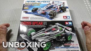 Unboxing Tamiya Mini4wd Aero Avante Asia Challange 2024 amp Cross Spear 01 [upl. by Akehsar]