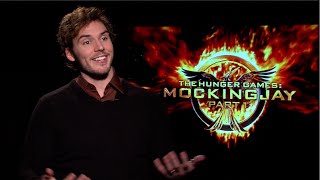 MOCKINGJAY PART 1 interview with Sam Claflin  Finnick [upl. by Ker981]