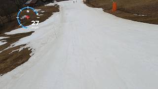 Upto 30mph GoPro HD Skiing GREEN slope MANDARINES  MEGEVE ski resort Feb 2024 [upl. by Berne]