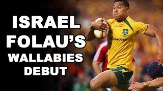 Israel Folaus Wallabies Debut [upl. by Solokin]