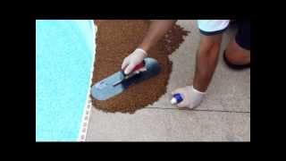 Rubber Pool Deck Surfacing  Do It Yourself [upl. by Jinny]