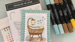 Live Crafting with the Cradled in Love stamp set  SaleABration 2024 [upl. by Narra]