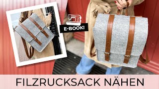 Filzrucksack nähen ♥ Ebook Filzrucksack TONI  Stoffe Hemmers [upl. by Marilyn161]