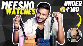 I Bought 7 Saste Watches from Meesho 🔥 Under Rs 100 [upl. by Aelram]