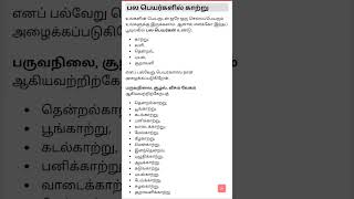 காற்றின் வேறு பெயர்கள்TNPSC general tamil  important notes Group 2 and VAO  Group 2 2A [upl. by Hedva]