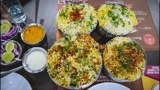 BEST BIRYANI in Hyderabad India  Hyderabadi Indian Food Review [upl. by Lled]