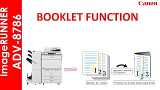 imageRUNNER ADV 8786 BOOKLET PROCESS [upl. by Wendi]