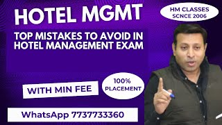 Top Mistakes to Avoid in Hotel Management Exam [upl. by Itraa]