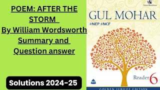 6th POEM AFTER THE STORM By William Wordsworth Summary and Question answer Golden Jubilee Edition [upl. by Divine]