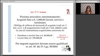 09062017  Gli appalti sottosoglia di servizi e forniture e le novità del Dlgs 562017 [upl. by Simpkins934]