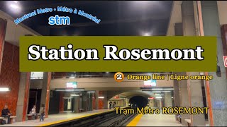 STM•Montreal Metro STATION ROSEMONT 4K•With Azur MPM10 Trạm Rosemont  October 022024 [upl. by Boote]