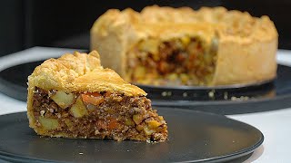 Classic Mince Beef and Oven Roasted Potato Pie [upl. by Lebiralc774]