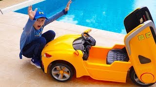 ALİNİN ARABASI CANLANDI KAÇTI Kid Ride on Toy Car Escaped Power wheels [upl. by Econah932]