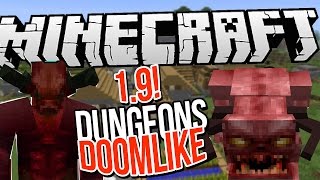 Minecraft Mod 19  Mas Dificultad Mas Mazmorras  Doomlike Dungeons Mod 19  Review Español [upl. by Nerland66]