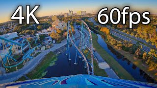 Mako at sunset front seat onride 4K POV 60fps SeaWorld Orlando [upl. by Stanzel727]