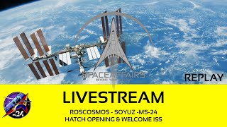 Roscosmos  Soyuz MS24  Hatch Opening and Welcome Ceremony ISS  September 15 2023 [upl. by Zippel206]