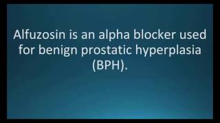 How to pronounce alfuzosin Uroxatral Memorizing Pharmacology Flashcard [upl. by Swope]