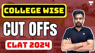 CLAT 2024  College Wise CUT OFFs  CLAT  Unacademy CLAT clat clat2024 [upl. by Orual]