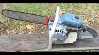 Homelite Chainsaw Vintage XL12 6999  Vintage King Motor Sports [upl. by Nednarb]