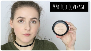 DAY 1 MAC FULL COVERAGE FOUNDATION REVIEW  10 Days of Foundation [upl. by Thorncombe]