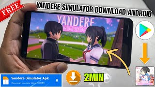 YANDERE SIMULATOR MOBILE DOWNLOAD  HOW TO DOWNLOAD YANDERE SIMULATOR ON ANDROID  YANDERE SIMULATOR [upl. by Nelleoj459]